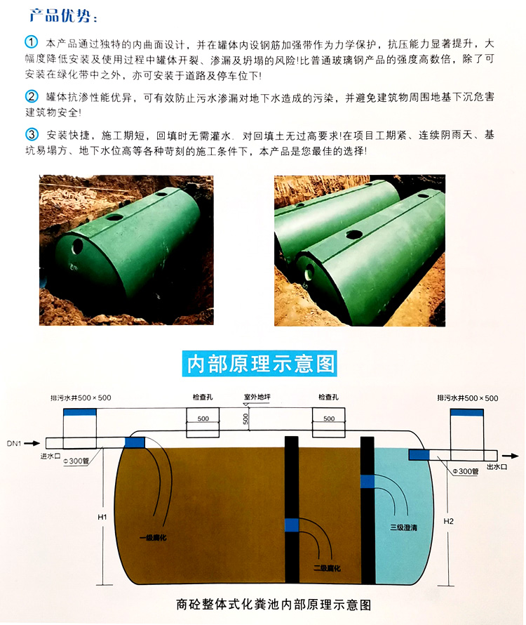 乳山玻璃钢化粪池